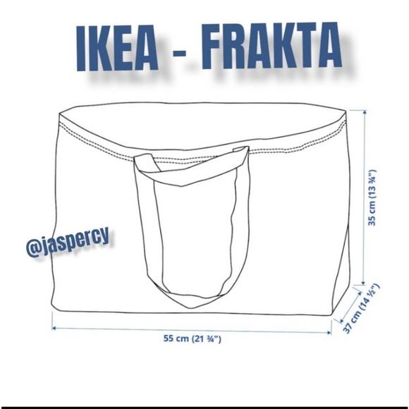 IKEA FRAKTA Five (5) Large Blue Spring Cleaning Shopping Laundry Storage Bags - Picture 14 of 15